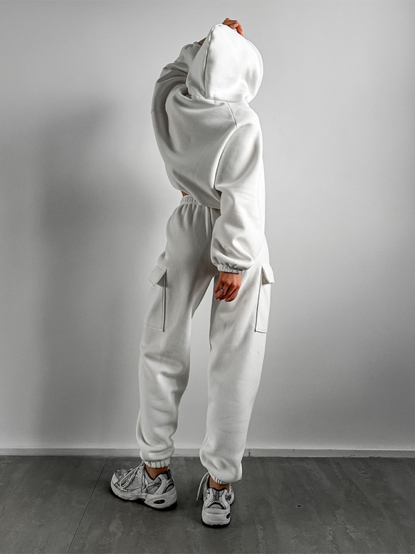 Ladies new fashion sports casual sweater set – texture view