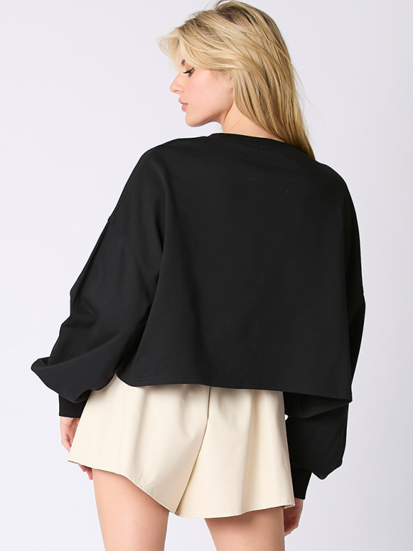 Halloween-Süßigkeiten-Pailletten-Langarm-Freizeitpullover 
