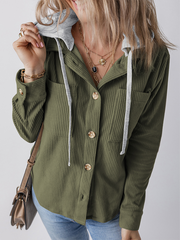 Gilet à revers boutonné pour femme avec veste chemise 