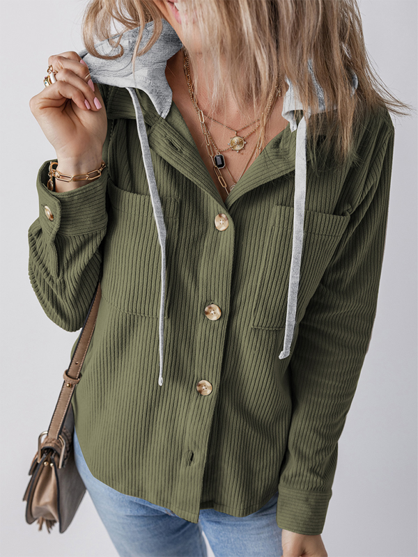 Gilet à revers boutonné pour femme avec veste chemise 