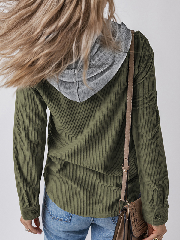 Gilet à revers boutonné pour femme avec veste chemise 