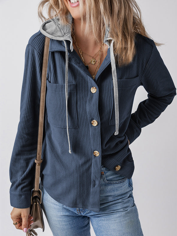 Gilet à revers boutonné pour femme avec veste chemise 