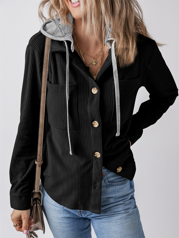 Gilet à revers boutonné pour femme avec veste chemise 
