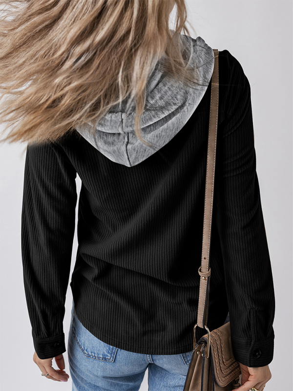 Gilet à revers boutonné pour femme avec veste chemise 