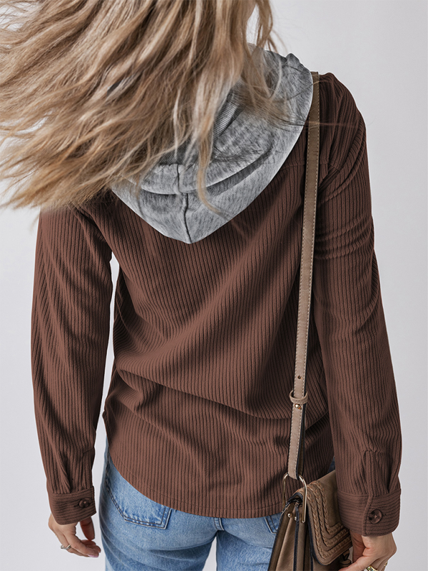 Gilet à revers boutonné pour femme avec veste chemise 