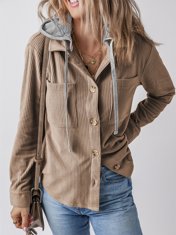 Gilet à revers boutonné pour femme avec veste chemise 