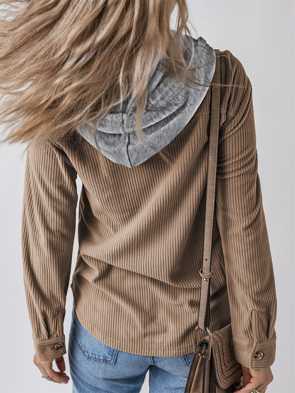 Gilet à revers boutonné pour femme avec veste chemise 