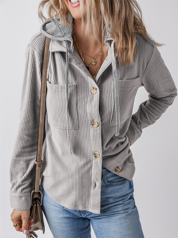 Gilet à revers boutonné pour femme avec veste chemise 