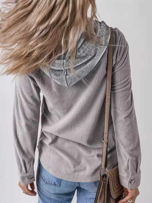Gilet à revers boutonné pour femme avec veste chemise 