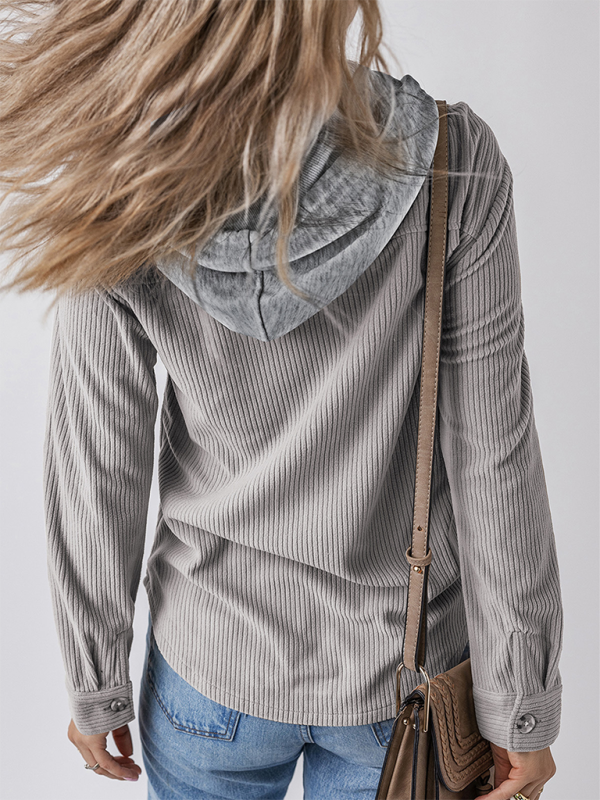 Gilet à revers boutonné pour femme avec veste chemise 