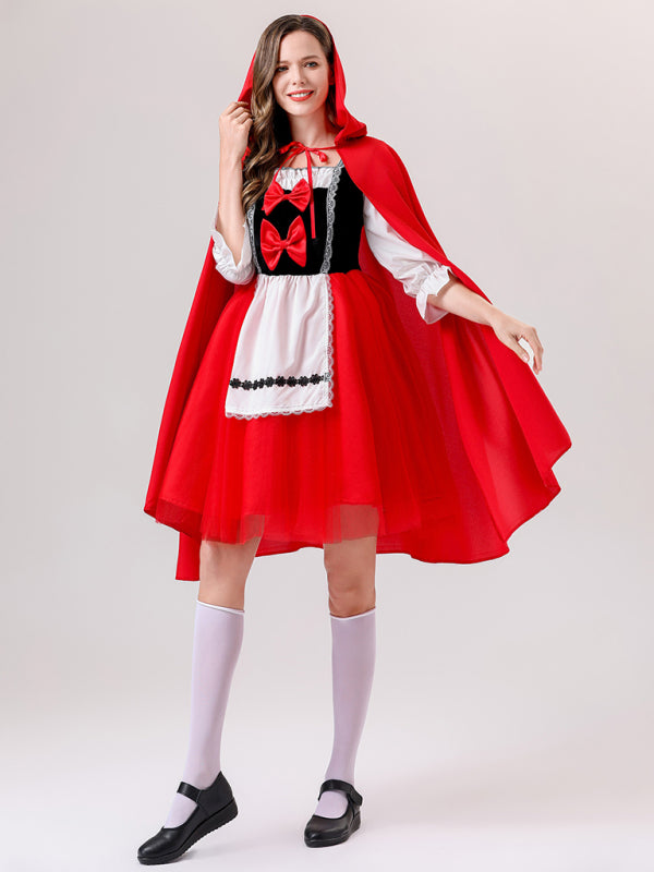 Halloween-Rollenspiel-Märchen-COS Rotkäppchen und der Wolf Theaterkostüm Aufführungskleidung 