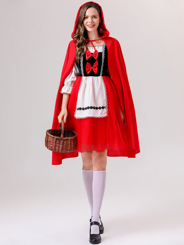 Halloween-Rollenspiel-Märchen-COS Rotkäppchen und der Wolf Theaterkostüm Aufführungskleidung 
