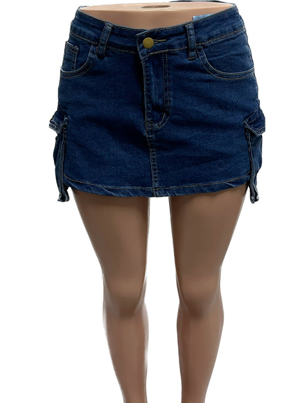 Damen neue Retro-Shorts aus gewaschenem Stretch-Denim und Baumwolle, kurze Hüfthose 