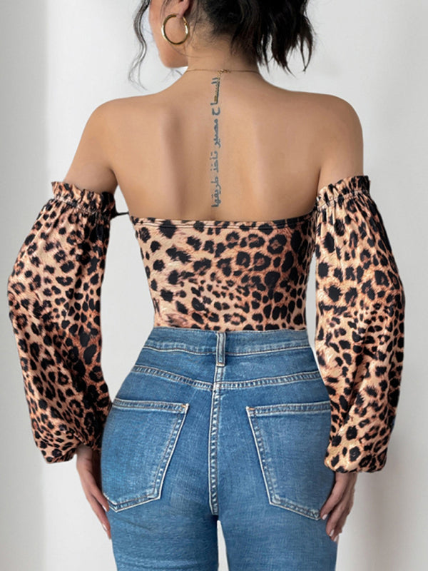 Neuer, sexy, figurbetonter Jumpsuit mit Leopardenmuster im Retro-Leopardenmuster – ein süß-scharfer Body 