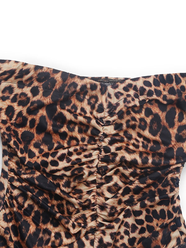Neuer, sexy, figurbetonter Jumpsuit mit Leopardenmuster im Retro-Leopardenmuster – ein süß-scharfer Body 