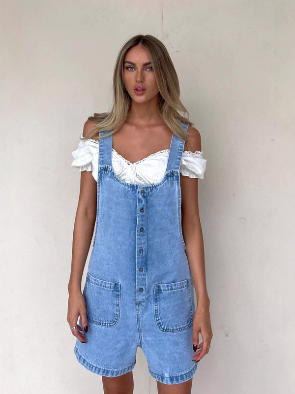 Salopette droite slim pour femme 