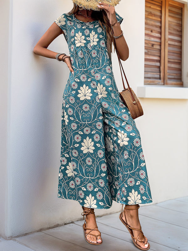 Printed wide-leg jumpsuit – side view