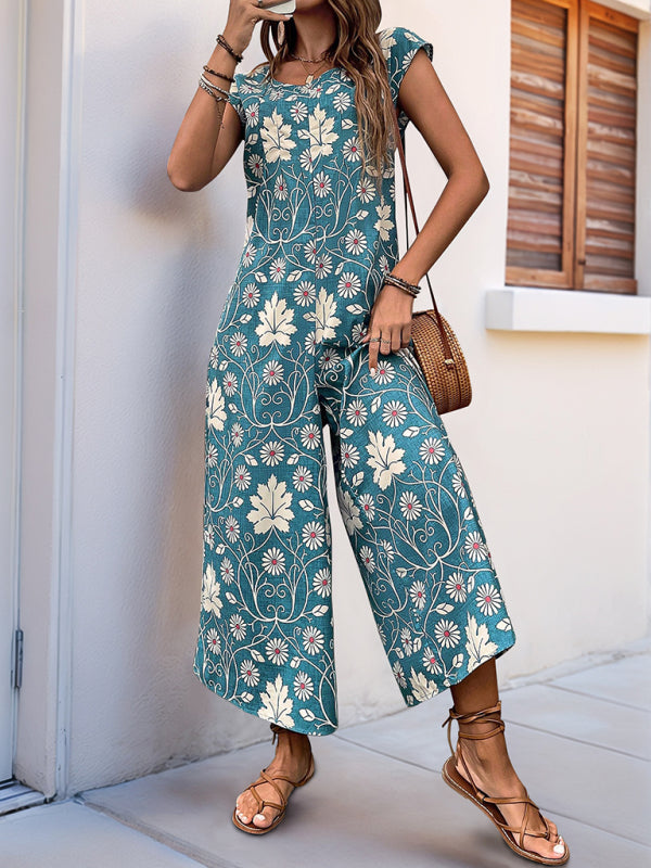 Printed wide-leg jumpsuit – lifestyle view