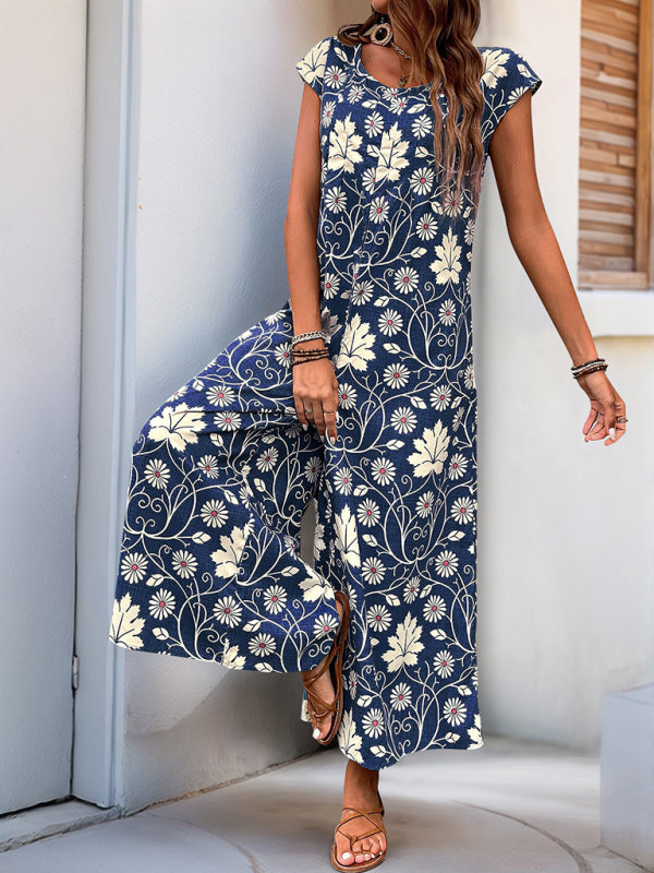 Printed wide-leg jumpsuit – detail view