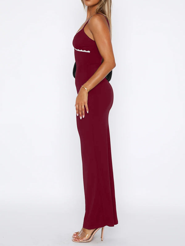 Y2K sexy suspender hip long dress