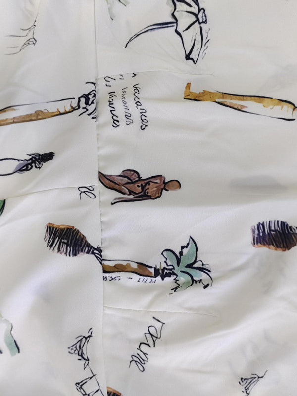 Ärmelloses, gerafftes Trägerkleid für Damen mit Schnürung und sexy Print 