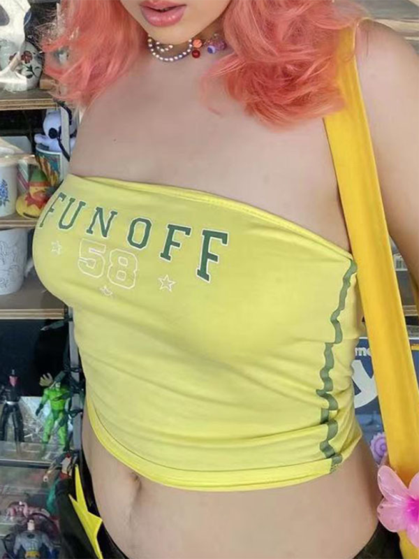 Independence Day flag print short slim fit Y2K navel-baring sexy top - Pattern2 / S