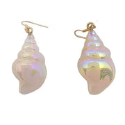 IRIDESCENT SEASHELL EARRINGS COASTAL JEWELRY