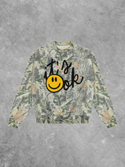 Underground Original Design: It's Ok, Camo Western Boxy Sweatshirt