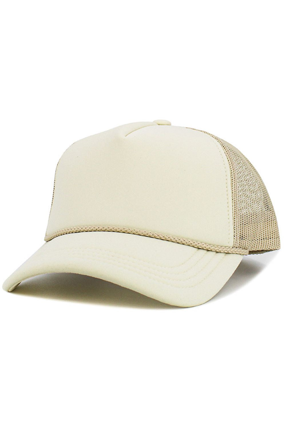 Two Tone Foam Rope String Trim Trucker Hat