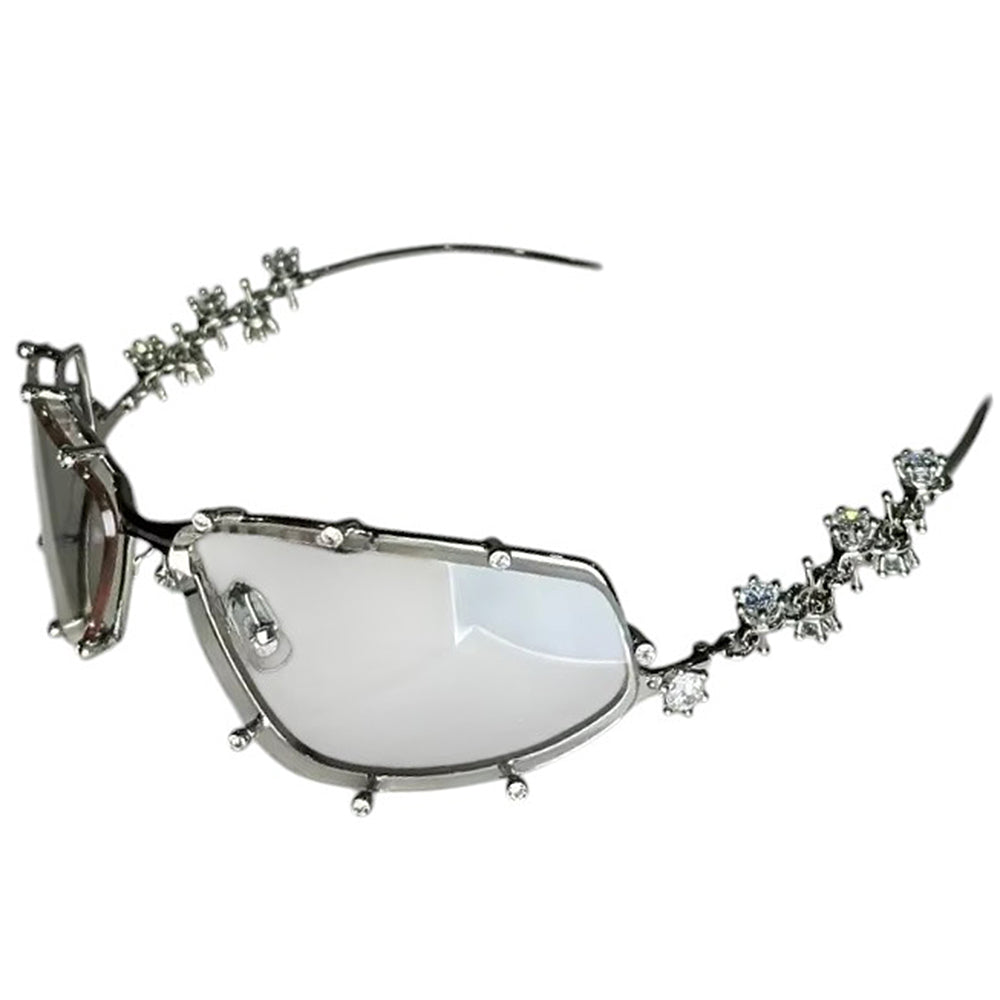 JEWELED SUNGLASSES WITH DELICATE CRYSTAL EMBELLISHMENTS