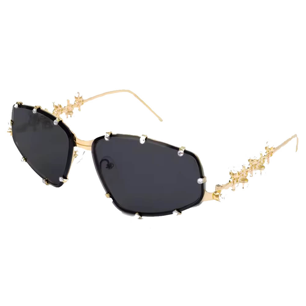 JEWELED SUNGLASSES WITH DELICATE CRYSTAL EMBELLISHMENTS
