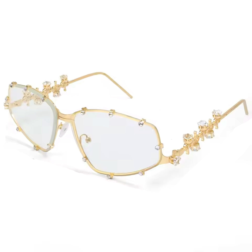 JEWELED SUNGLASSES WITH DELICATE CRYSTAL EMBELLISHMENTS