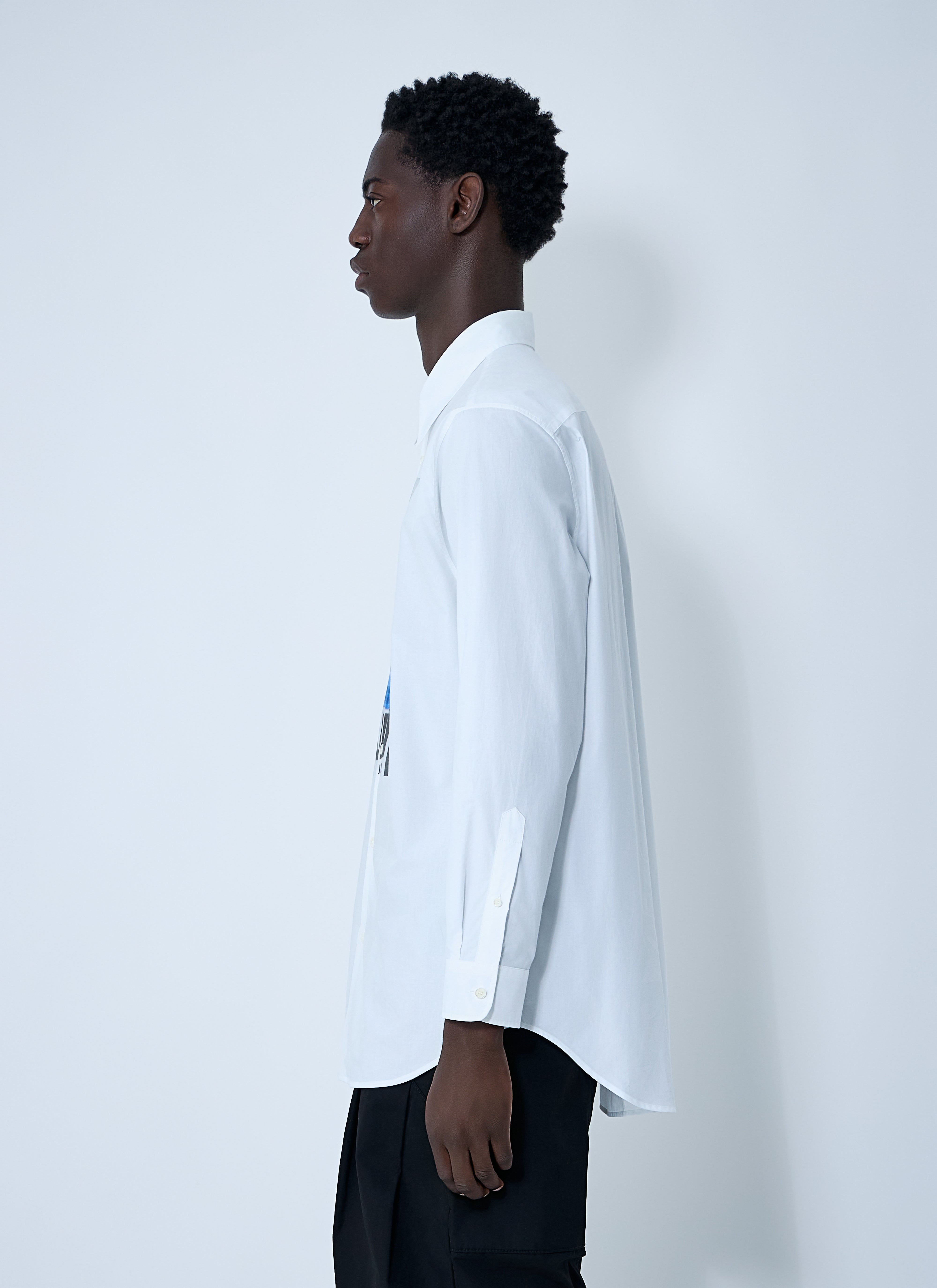 Jean Paul Gaultier Men Logo Print Button-Down Shirt