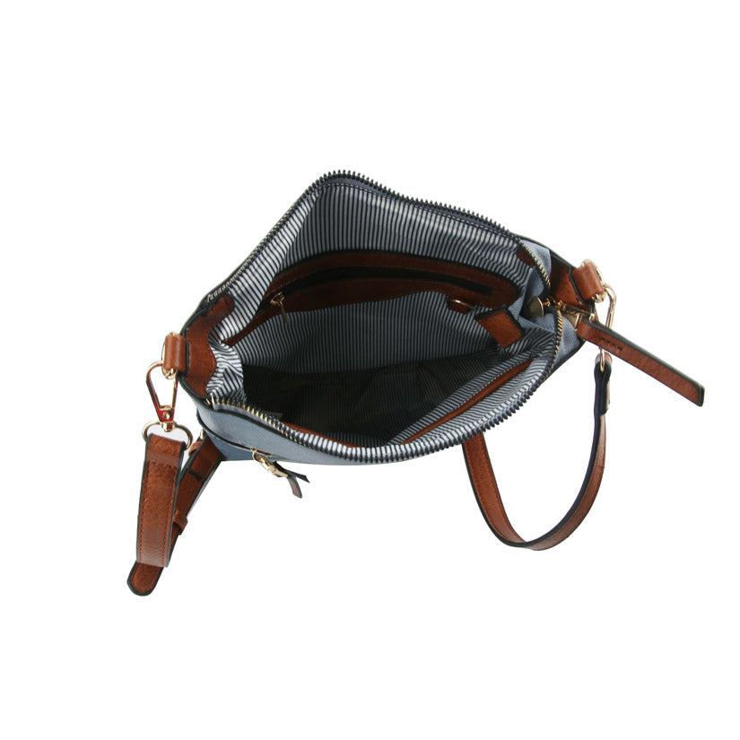 Women's Kaylee Soft PU Vegan Leather 2 in 1 Tote Crossbody Bag