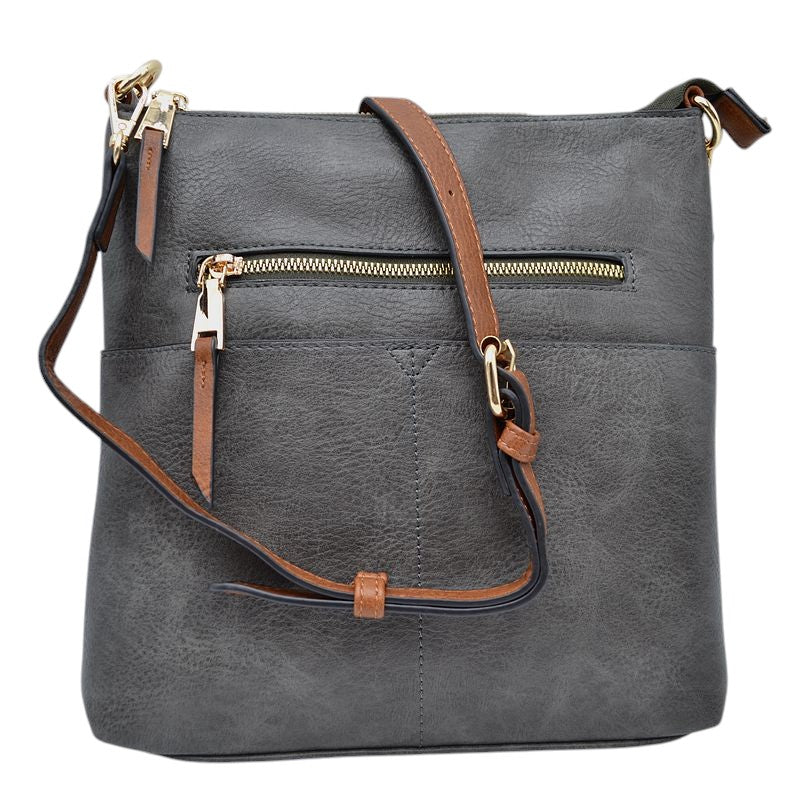 Women's Kaylee Soft PU Vegan Leather 2 in 1 Tote Crossbody Bag