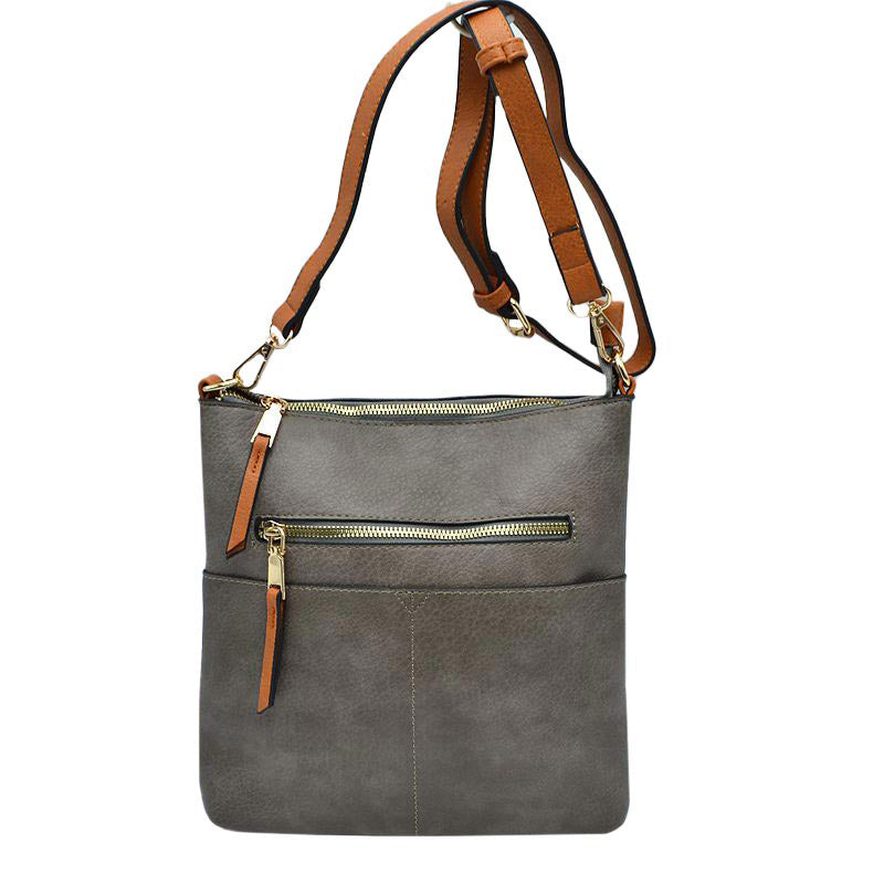 Women's Kaylee Soft PU Vegan Leather 2 in 1 Tote Crossbody Bag