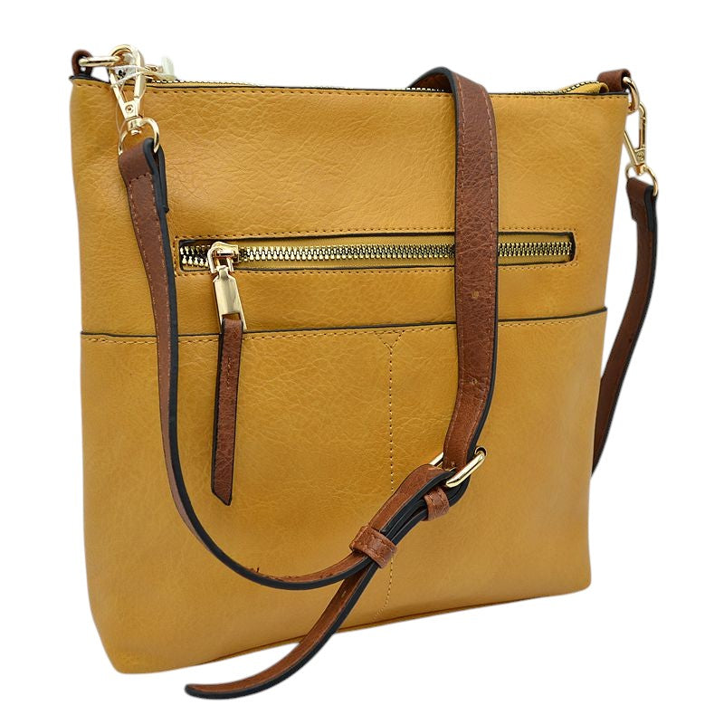Women's Kaylee Soft PU Vegan Leather 2 in 1 Tote Crossbody Bag