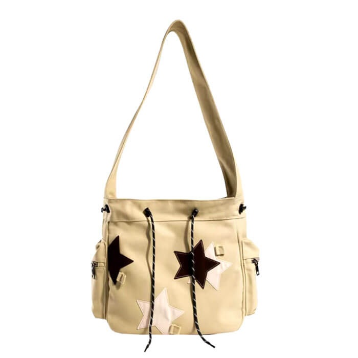 KHAKI STAR SHOULDER BAG STAR AESTHETIC CROSSBODY BAG