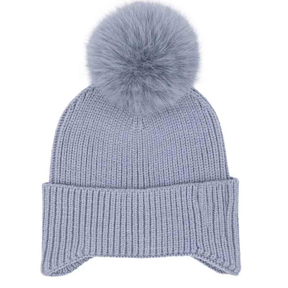 KIDS Ear Flap Pom C.C Beanie