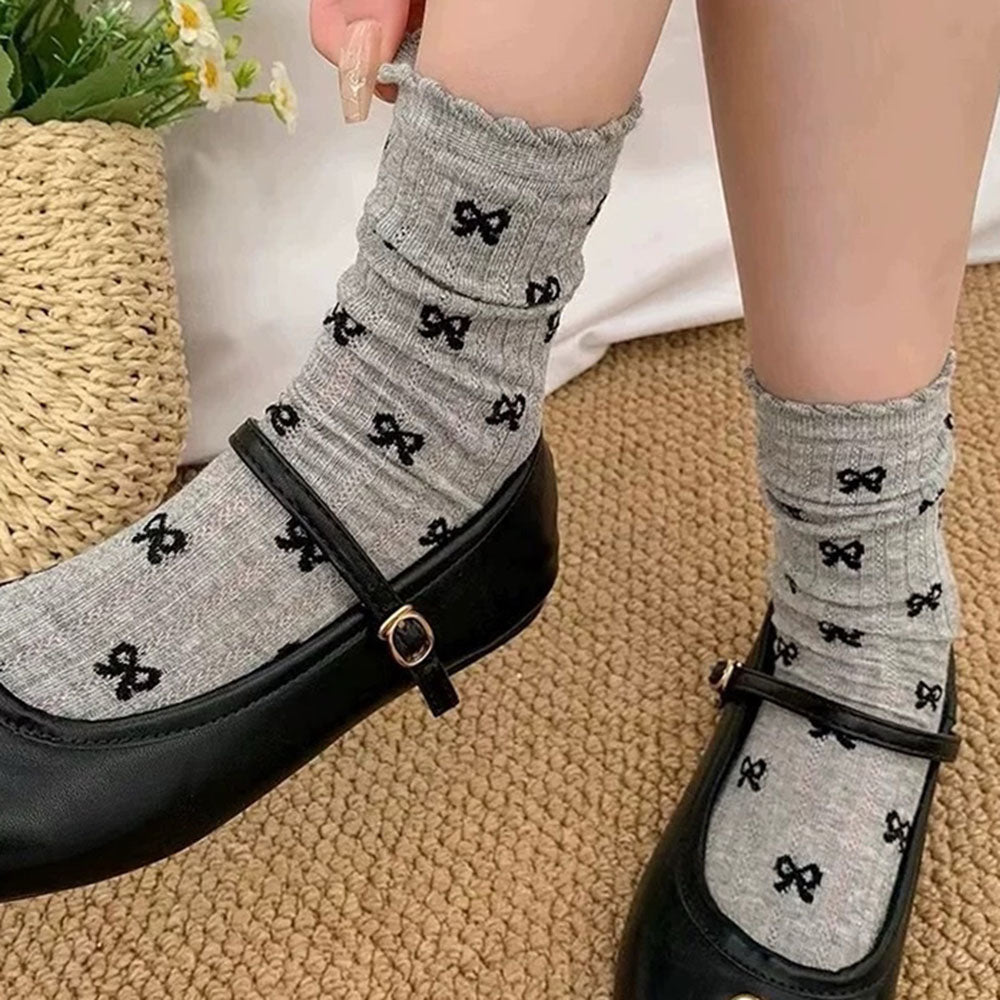 KITA BOW SOCKS: COQUETTE AESTHETIC BOW