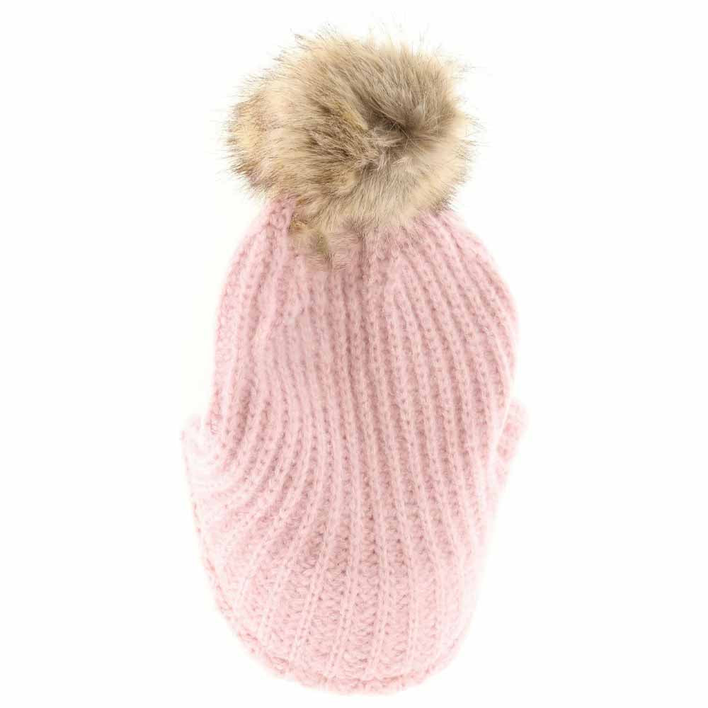 Knitted Brim C.C Beanie with Pom