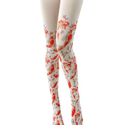KOI FISH PRINT TIGHTS LIGHTWEIGHT NYLON HOSIERY