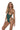 Lace Strappy Mesh Detail Lingerie Set - Green / S