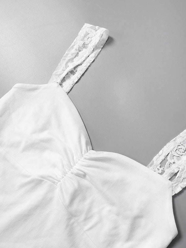 LACE TOP WITH VINTAGE LACE INSERTS