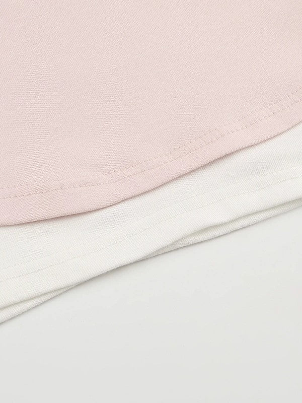 LACE TRIM SHORT SLEEVE PINK TIE-FRONT TOP WITH LACE DETAIL
