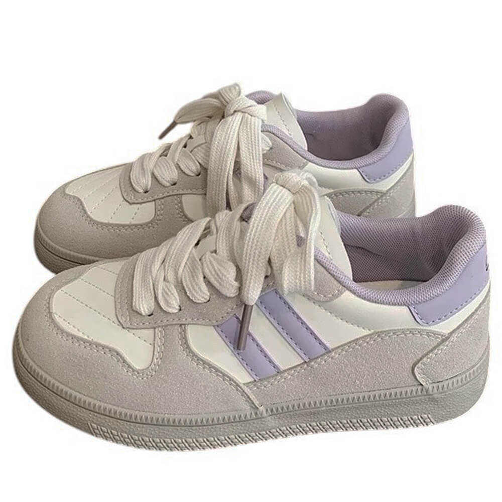LAVENDER CREAM SNEAKERS VIBRANT LAVENDER SCHOOL SNEAKERS
