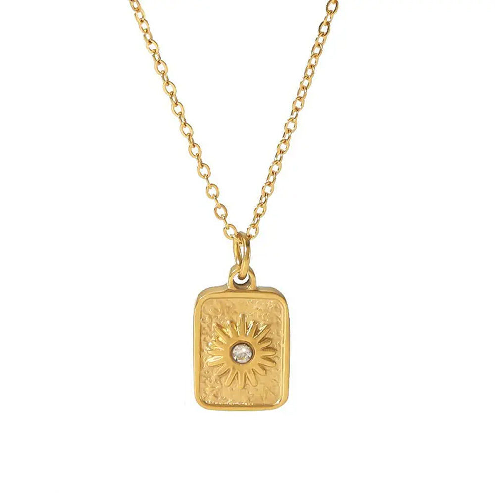 LAYERED COIN NECKLACE SUN MOON EYE COSMIC ENERGY COIN