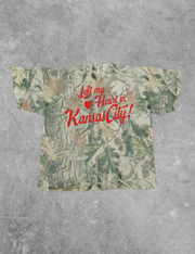 Underground Original Design: Left My Heart in Kansas City Camo Boxy Cotton TShirt