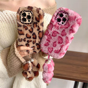 LEOPARD FLUFFY IPHONE CASE Y2K IPHONE CASE