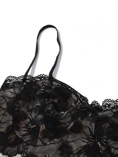 LEOPARD PRINT CAMI WITH LACE PATCHWORK